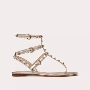 Valentino Garavani Metallic Rockstud sandals Size 38